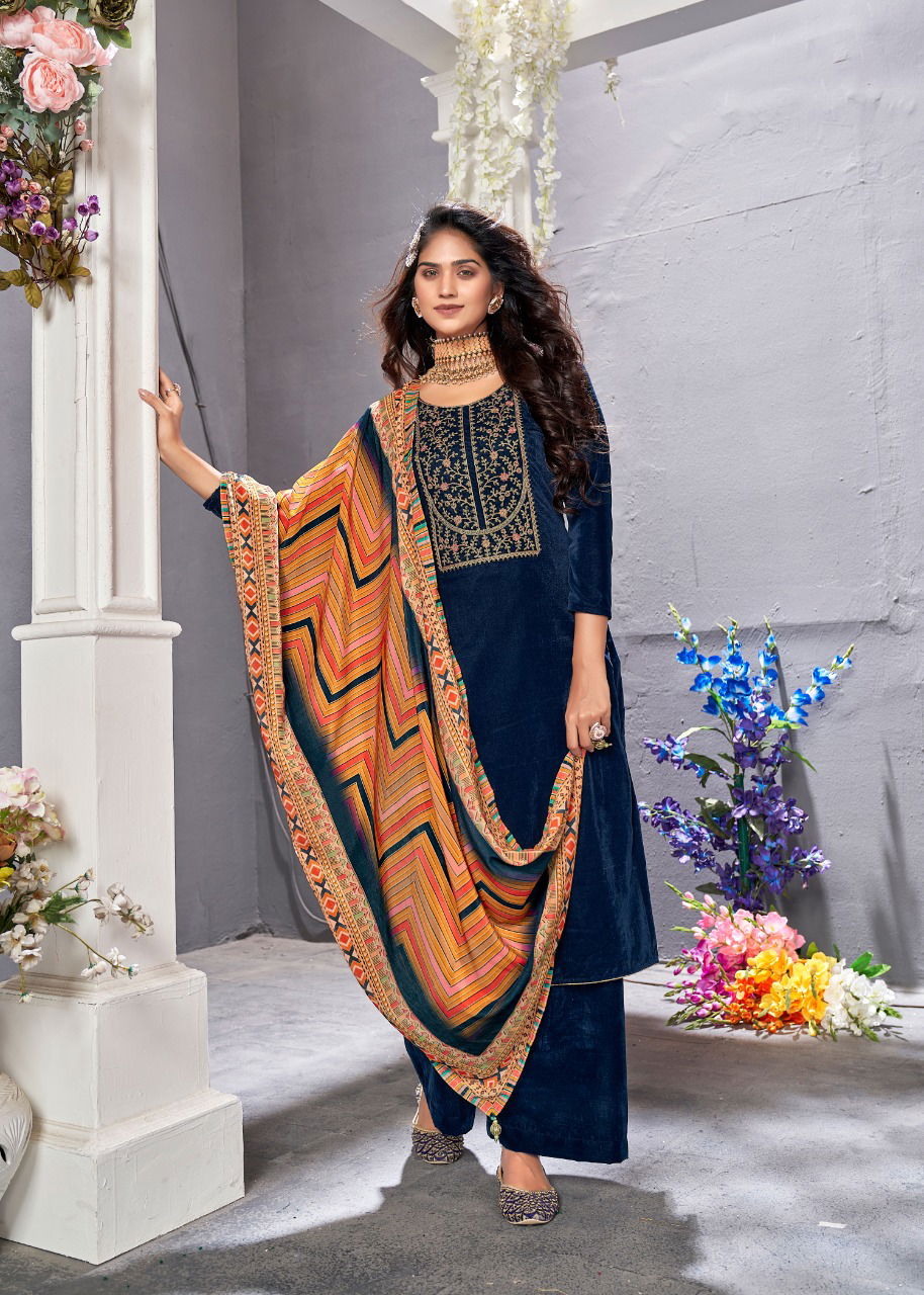 Bipson Amiraa 2 exclusive Wear Heavy Velvet Wholesale Winter Dress Collection